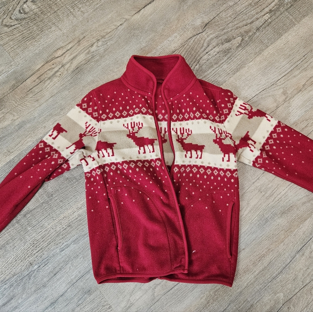 Uniqlo Red Isle Fleece Jacket Size 7-8